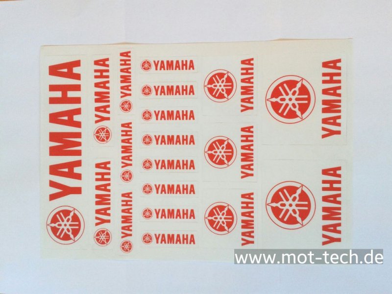 Aufkleberset Yamaha rot